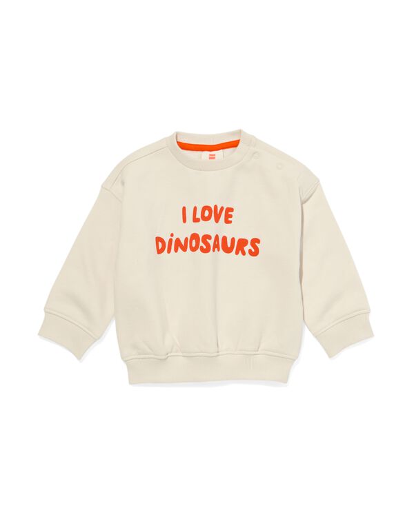 baby sweater dino ecru ecru - 33185440ECRU - HEMA