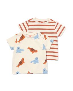Baby T-shirts - 2 Stuks Ecru (ecru)