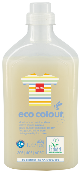 eco vloeibaar wasmiddel kleur 1L - 20510046 - HEMA