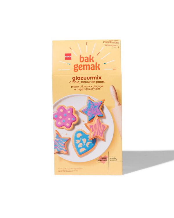 glazuurmix in oranje, blauw en paars - 10250060 - HEMA