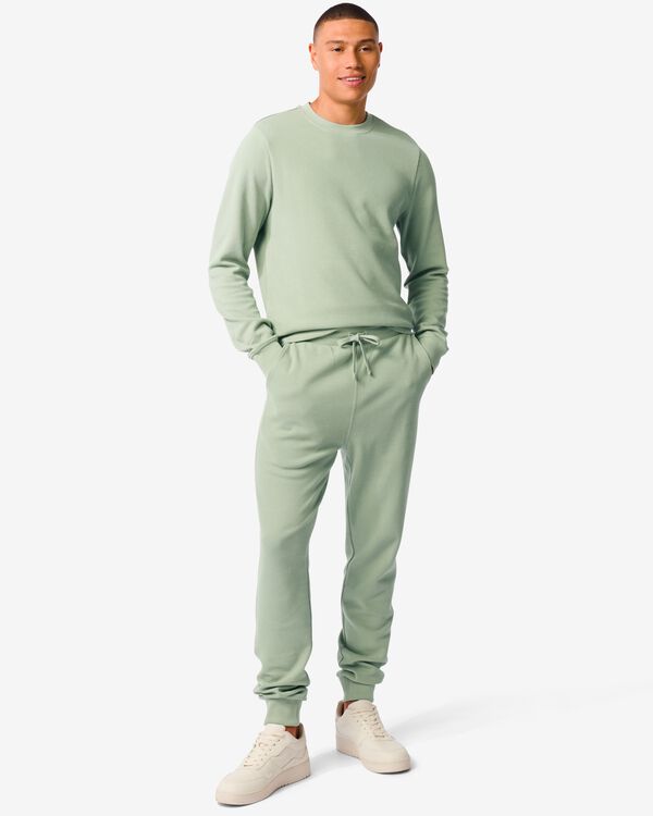 heren sweatbroek pique groen groen - 2110520GREEN - HEMA
