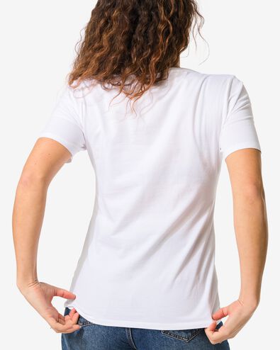 dames t-shirt wit S - 36301761 - HEMA