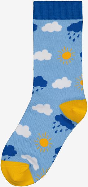 sokken met katoen keep shining lichtblauw - 1000029365 - HEMA