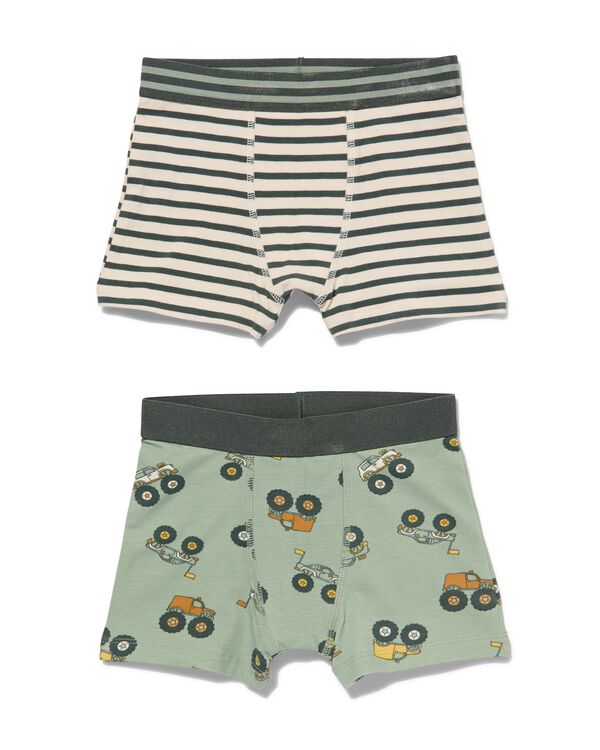 kinder boxers stretch katoen - 2 stuks beige beige - 19250480BEIGE - HEMA