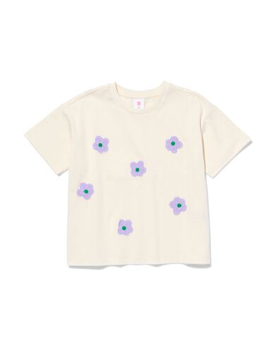 kinder t-shirt relaxed fit bloem paars 86/92 - 30862650 - HEMA