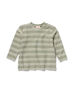 Baby T-shirt Met Strepen Groen (groen)