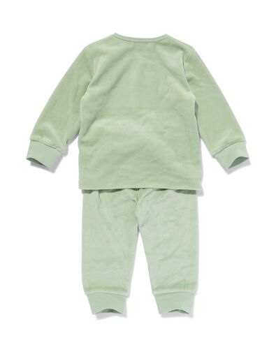 pyjama velours lichtgroen lichtgroen - 33313630LIGHTGREEN - HEMA