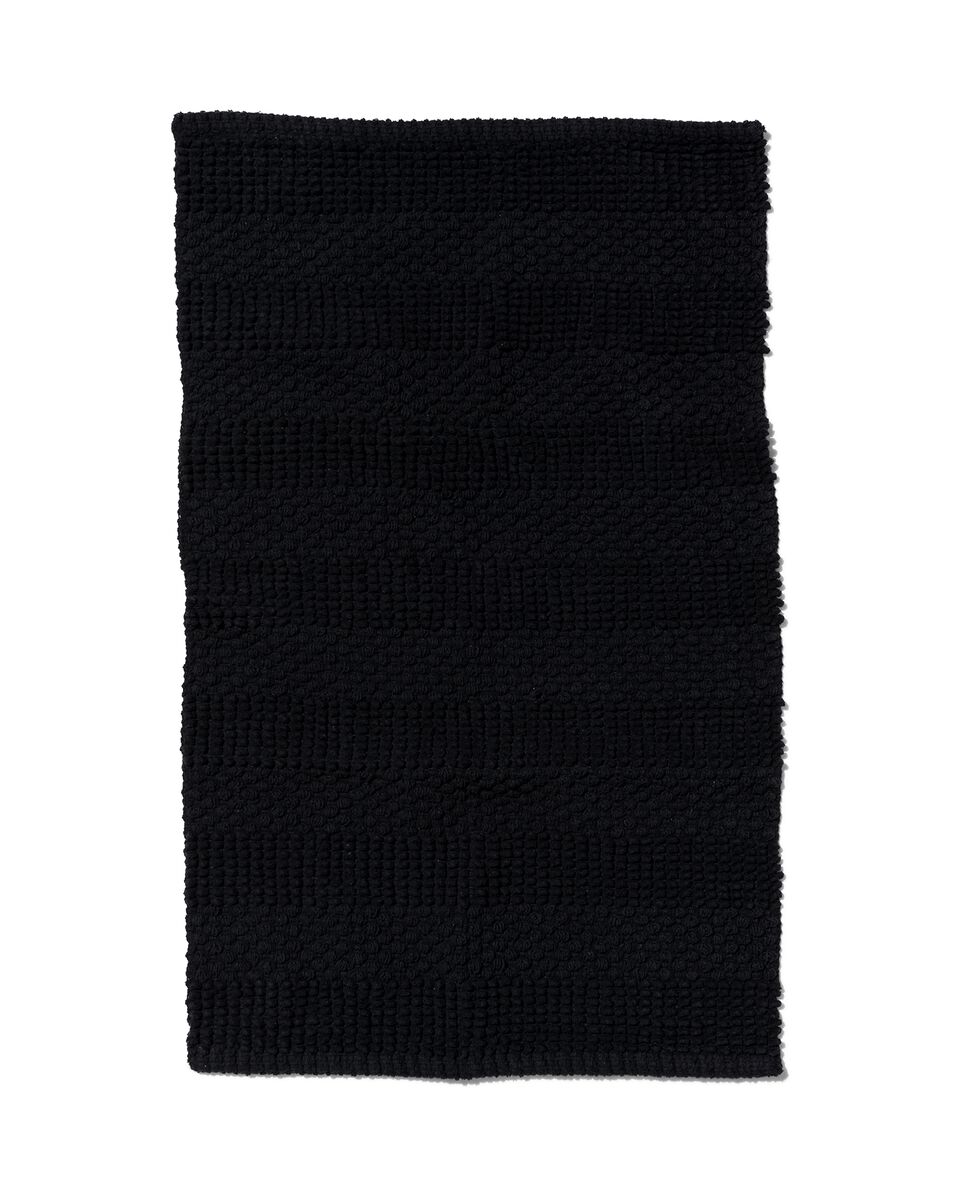 badmat 50x80 strepen zwart -