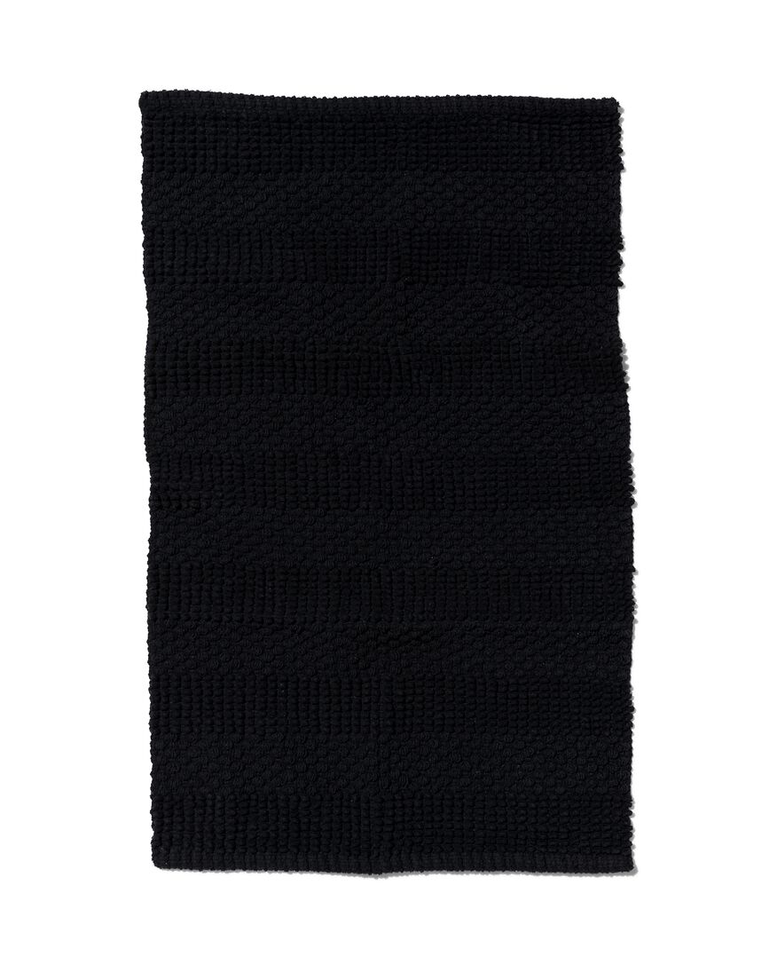 badmat 50x80 strepen zwart - 5270016 - HEMA