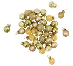 mini kerstballen Ø2cm glas goud - 36 stuks - 25103164 - HEMA
