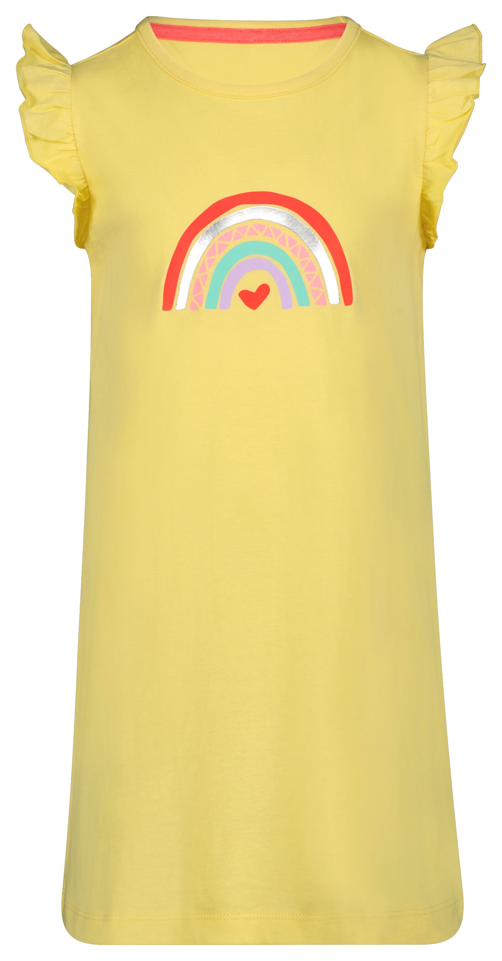 kinder nachthemd  met regenboog geel - 1000027294 - HEMA
