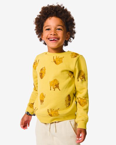 kinder sweater bizon geel 158/164 - 30770847 - HEMA