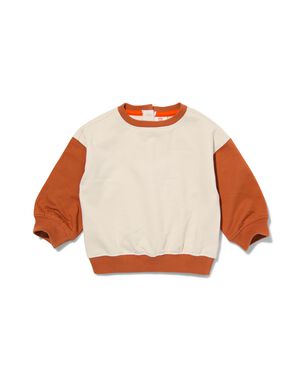 baby sweater met kleurblokken bruin bruin - 33179540BROWN - HEMA
