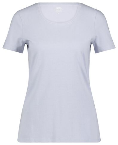 dames t-shirt lichtblauw - 1000023496 - HEMA