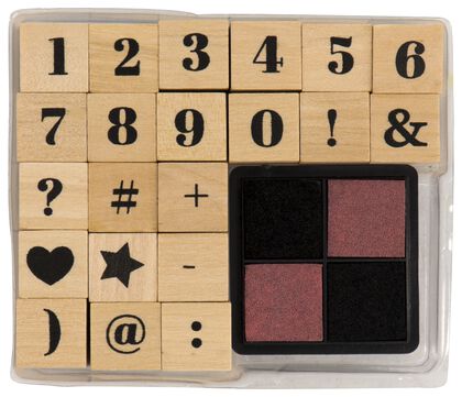 stempelset 22-delig - 14800043 - HEMA