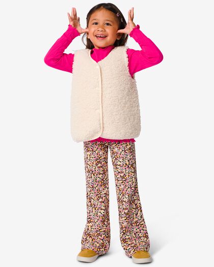 kinder t-shirt met ribbels roze roze - 1000032211 - HEMA