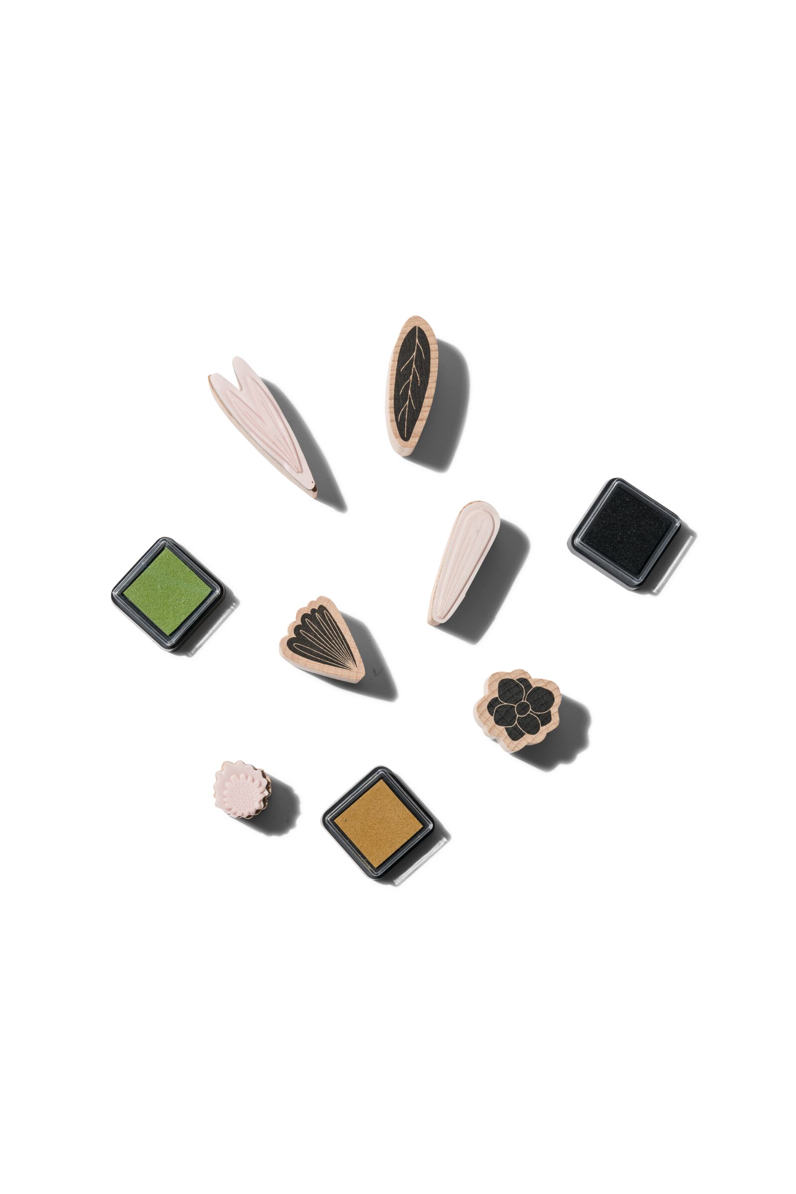 stempelset bladeren - 6 stuks - 14822446 - HEMA
