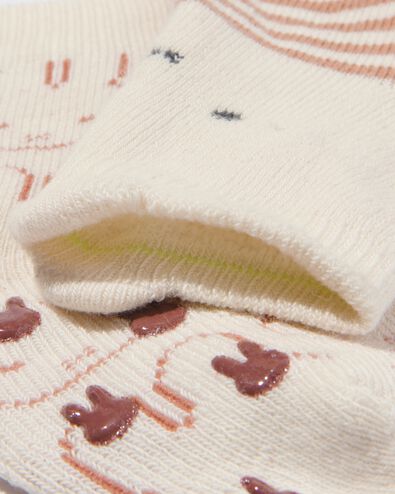 nijntje baby sokken terry - 2 paar beige 0-3 m - 4790091 - HEMA
