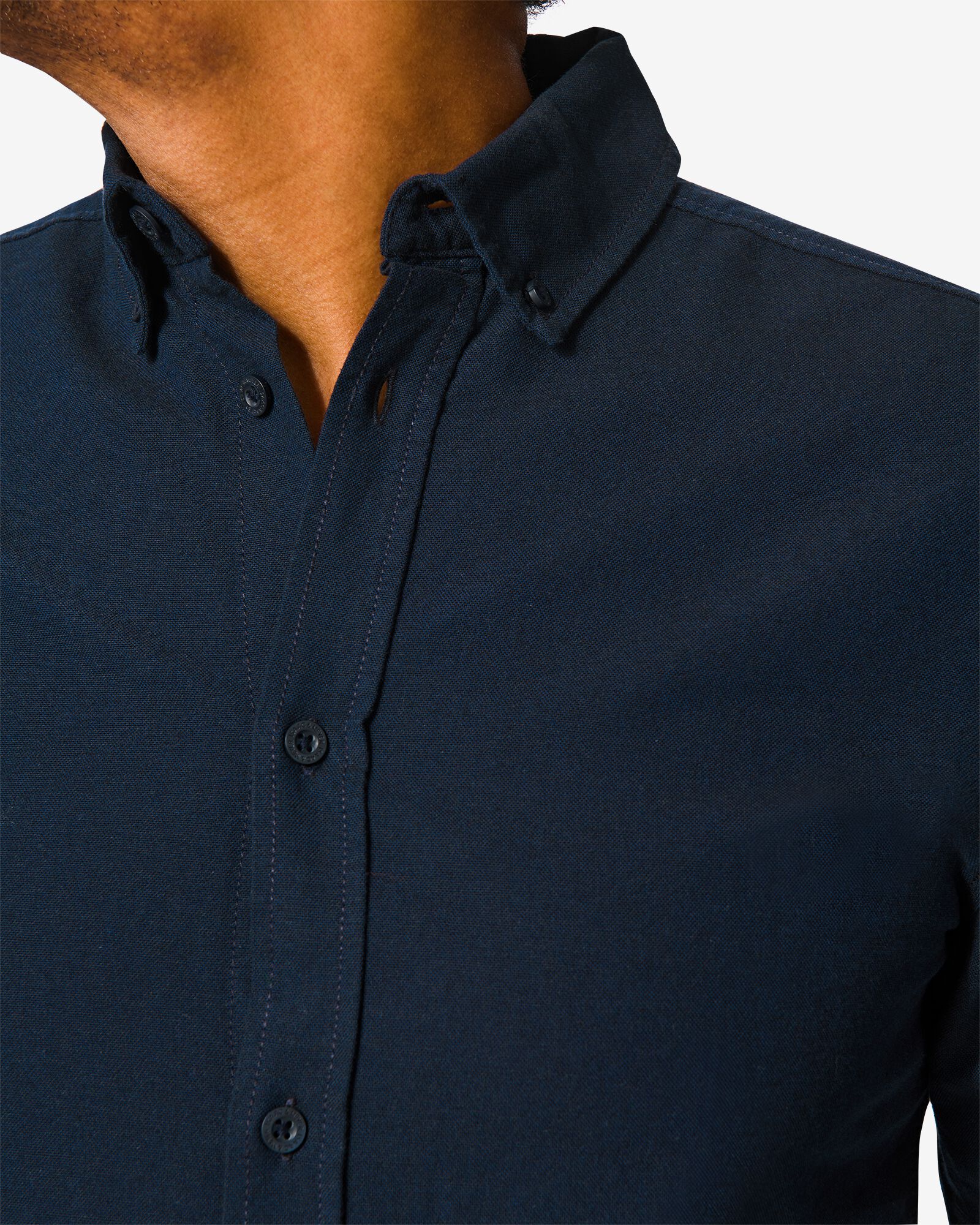 heren overhemd donkerblauw donkerblauw - 1000030210 - HEMA