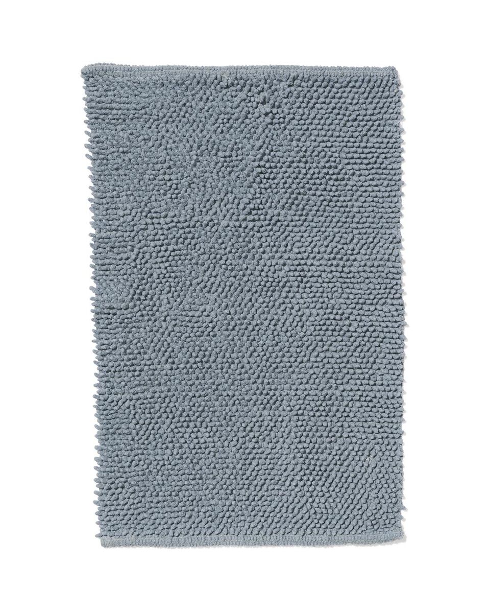 badmat 50x80 chenille ijsblauw -