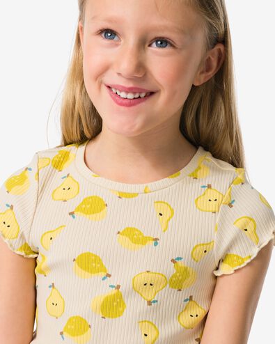 kinder T-shirt peren gebroken wit gebroken wit - 30817855OFFWHITE - HEMA
