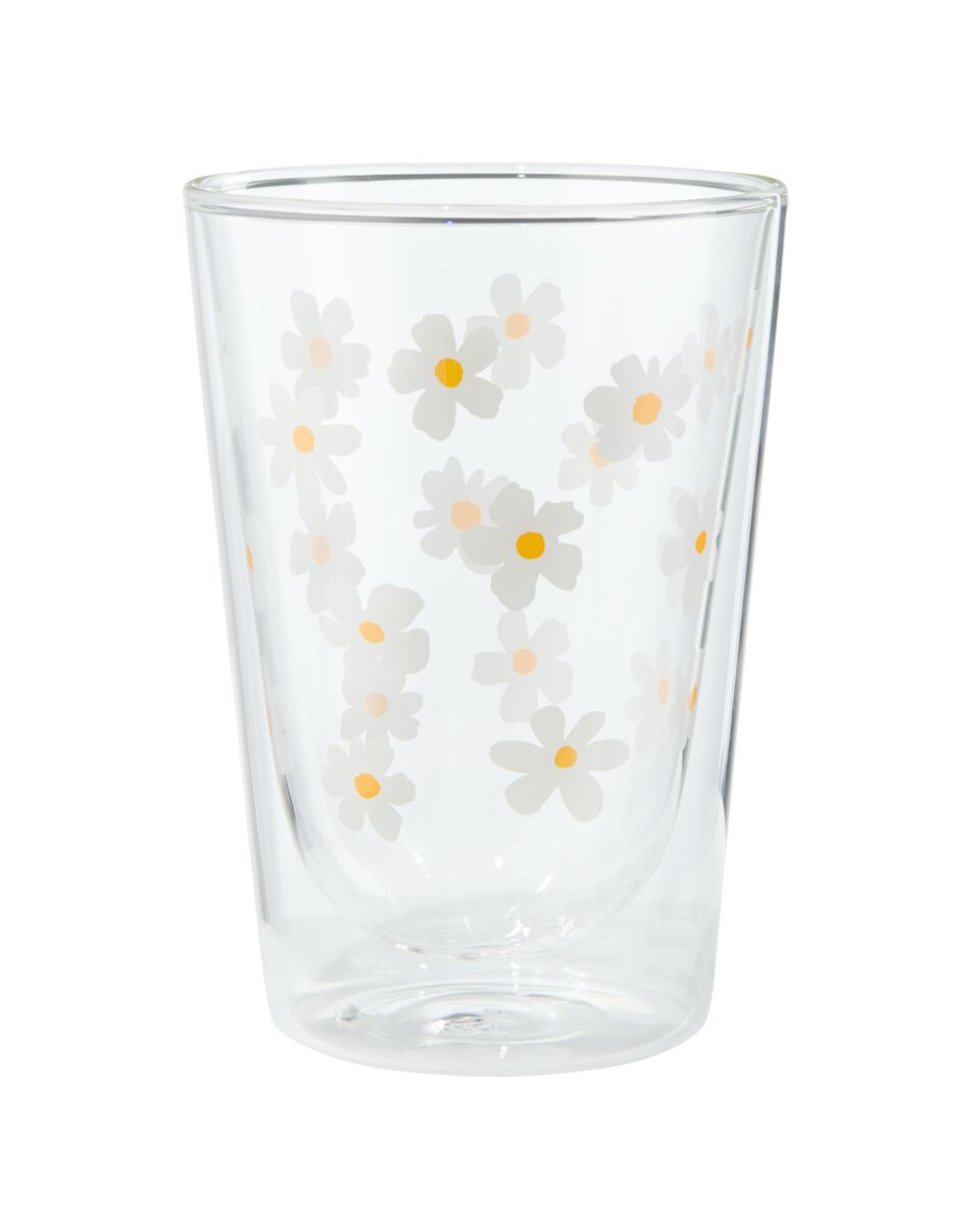 Onzorgvuldigheid Machtig Accor dubbelwandig glas bloemen 350ml - HEMA