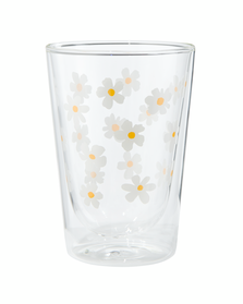 dubbelwandig glas bloemen 350ml - 61150448 - HEMA