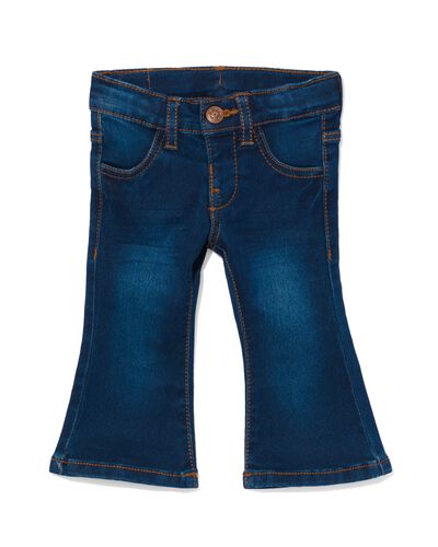 baby denim flared blauw blauw - 33001750BLUE - HEMA