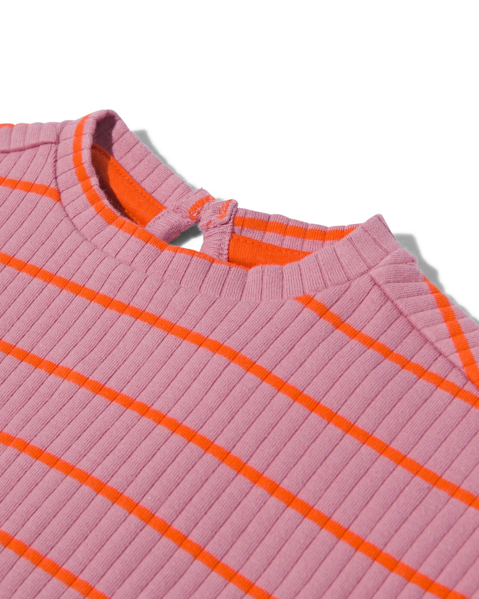 baby sweater rib strepen roze roze - 1000032041 - HEMA
