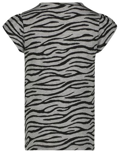 kinder t-shirt zebra grijsmelange - 1000027926 - HEMA