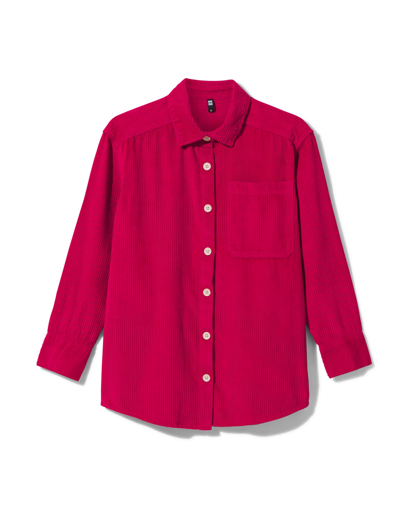 dames blouse rib corduroy Poppy rood rood - 36238540RED - HEMA