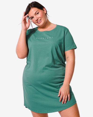 dames nachthemd katoen groen groen - 23460160GREEN - HEMA