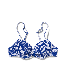 dames push-up bikinitop cup A-E kobaltblauw kobaltblauw - 1000030447 - HEMA