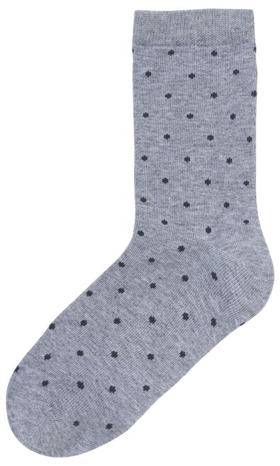 dames sokken met bamboe naadloos - 2 paar grijsmelange grijsmelange - 1000028894 - HEMA
