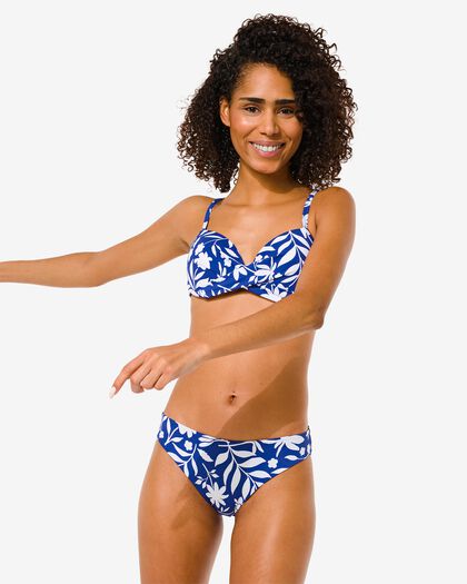 dames bikinibroekje middelhoge taille kobaltblauw - 1000030448 - HEMA