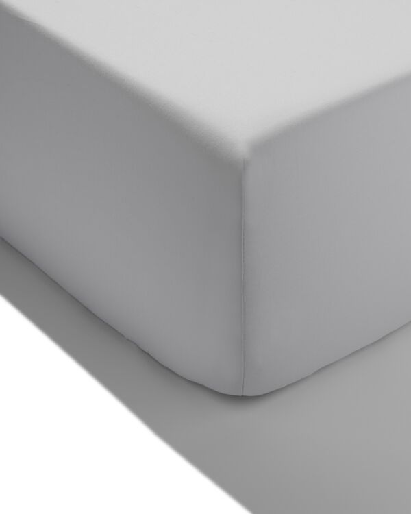 hoeslaken percal 140x200 lichtgrijs - 5190077 - HEMA