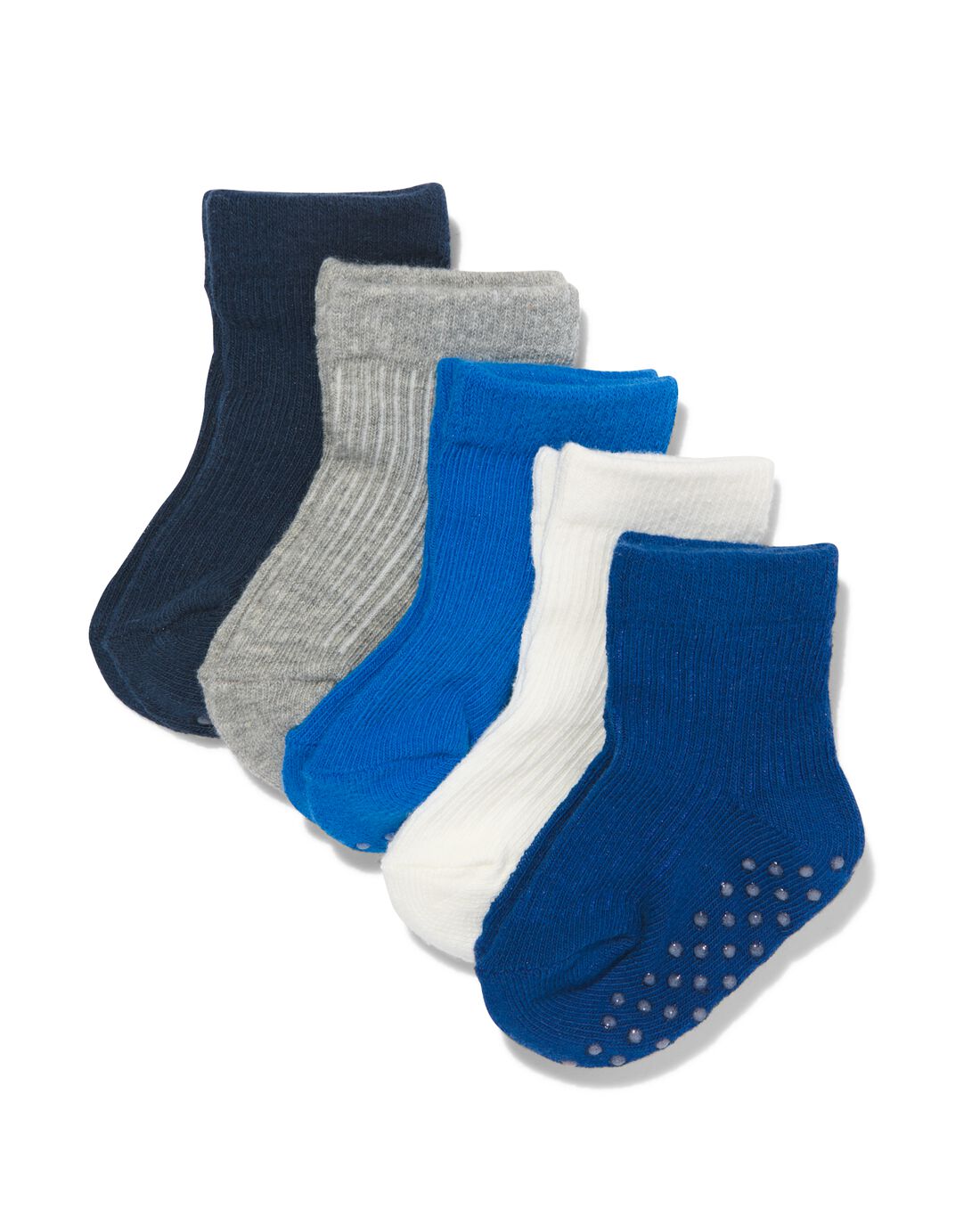 baby sokken met katoen - 5 paar blauw