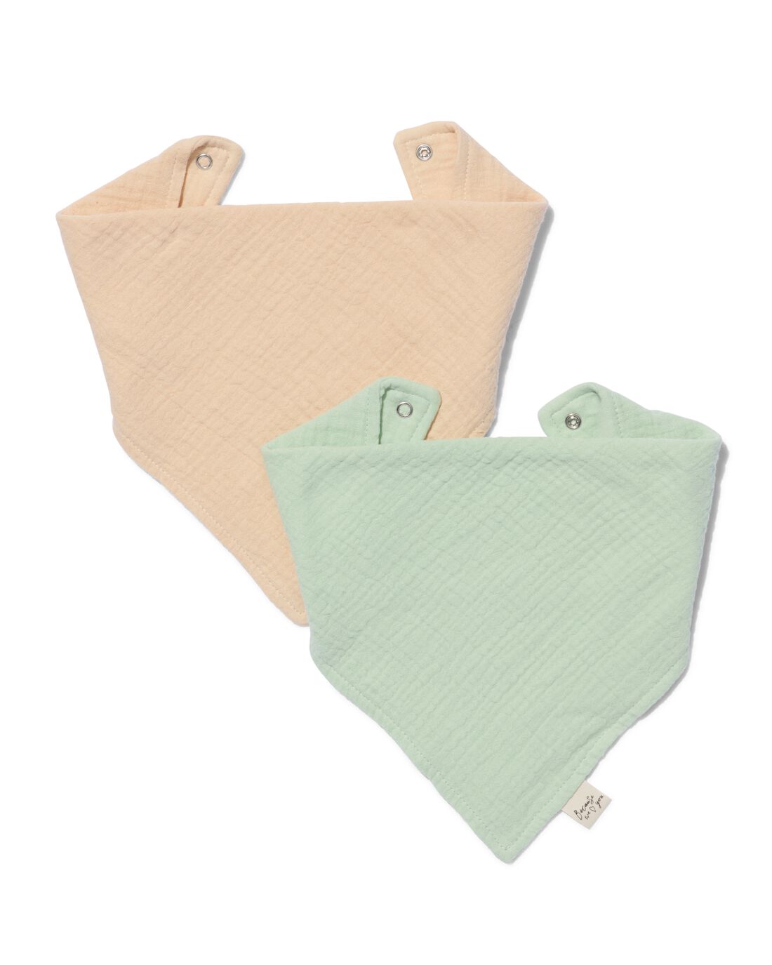 Set van 2 hydrofiele slabbetjes voor baby's