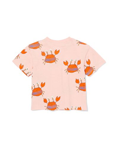 baby T-shirt krab roze roze - 33155770PINK - HEMA