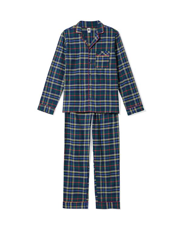 War Child pyjama voor volwassenen ruiten donkerblauw donkerblauw - 23601610DARKBLUE - HEMA