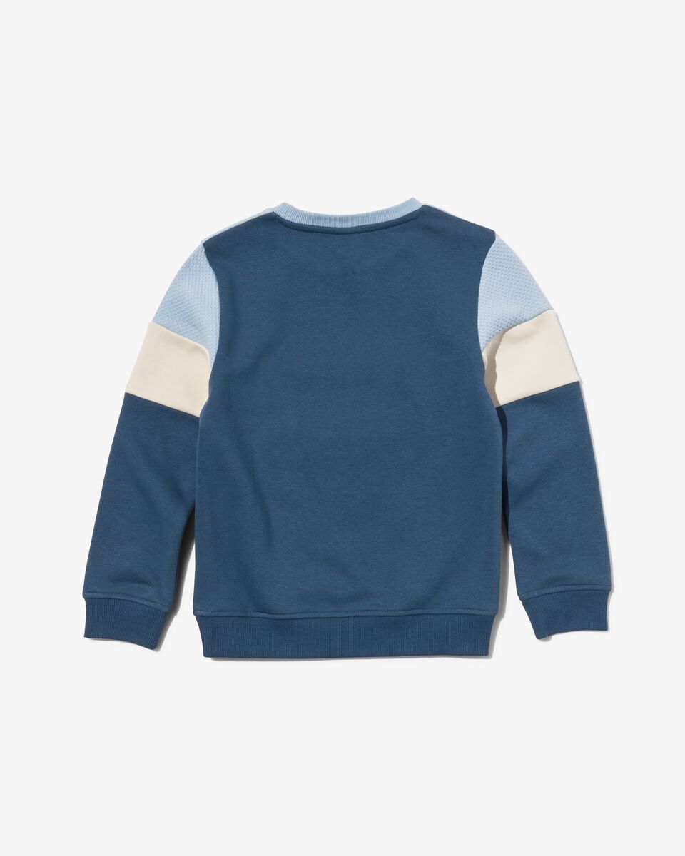 kinder sweater met kleurblokken blauw - 1000029832 - HEMA