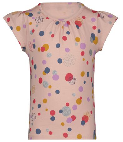 kinder t-shirt met confetti roze - 1000027504 - HEMA