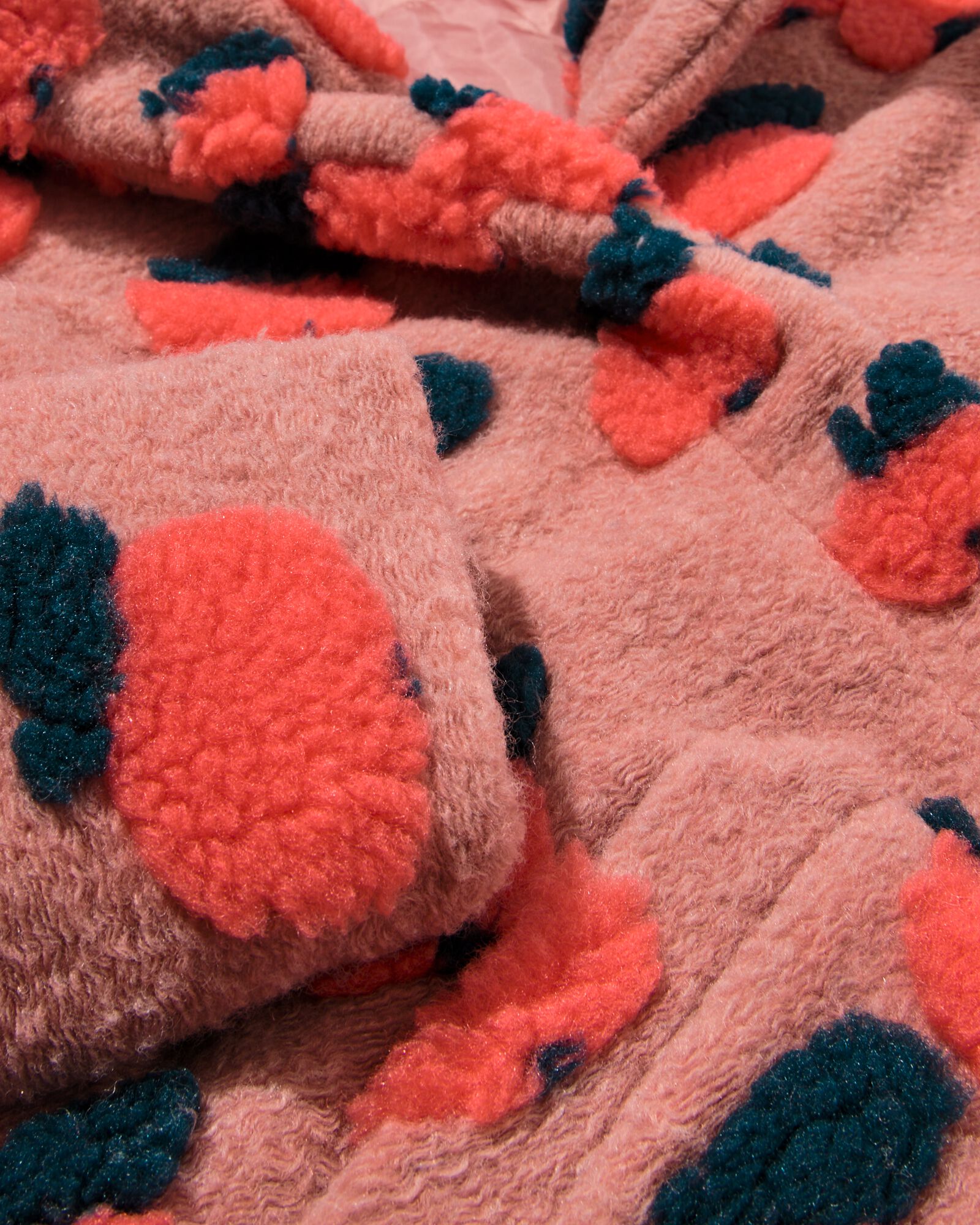 kinderjas teddy appels oudroze oudroze - 30825218OLDPINK - HEMA