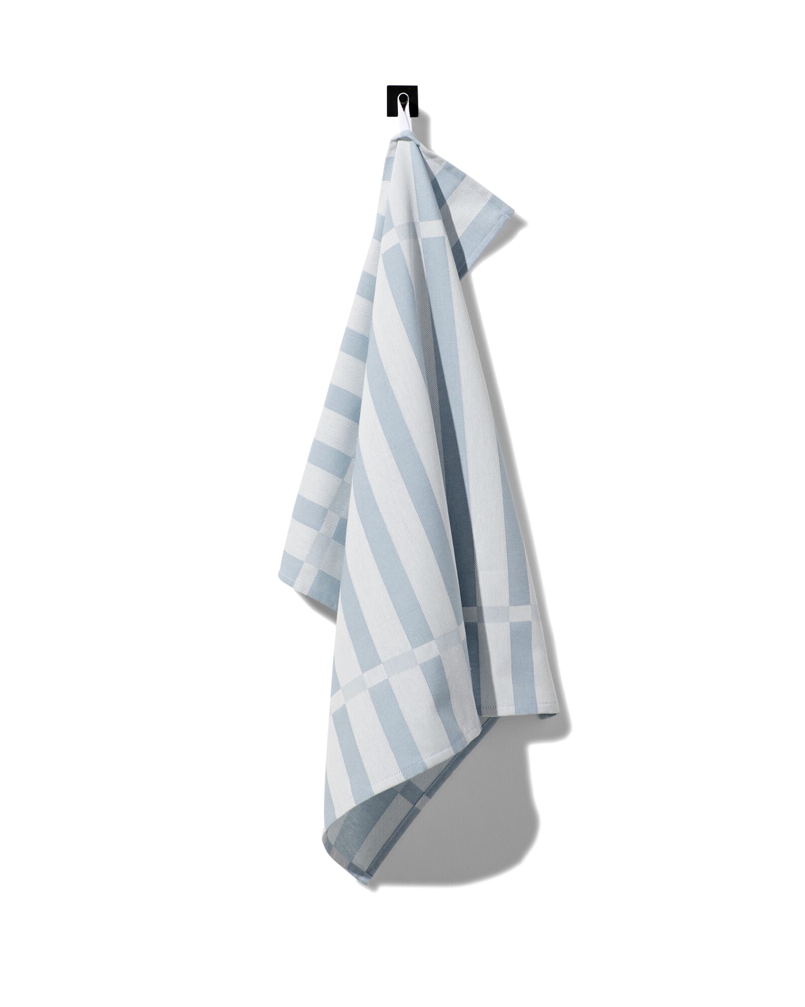 theedoek 65x65 katoen lichtblauw - 5400031 - HEMA