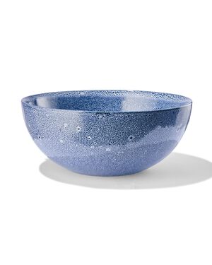 saladeschaal 26cm Porto reactief glazuur wit/blauw - 9602257 - HEMA