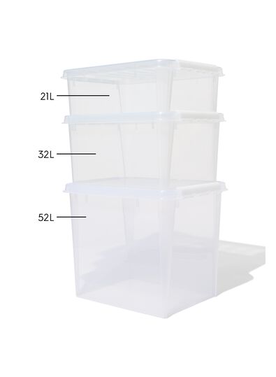 opbergbox 21L London transparant 50x39x18 50 x 39 x 18 London - 39822005 - HEMA