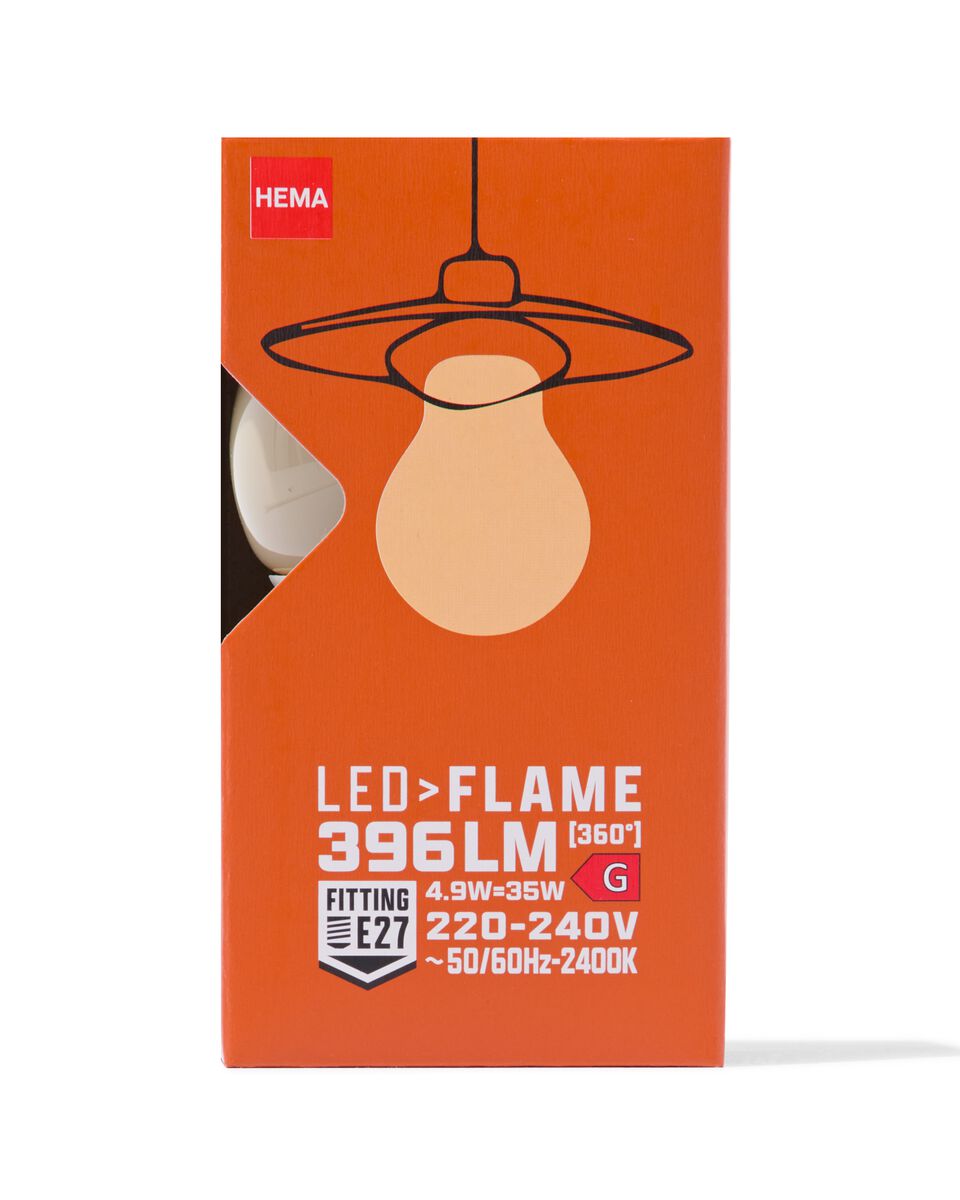 led peer smd flame E27 4.9W 396lm - 20070025 - HEMA