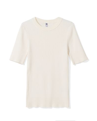 damestrui rib wit M - 36270962 - HEMA
