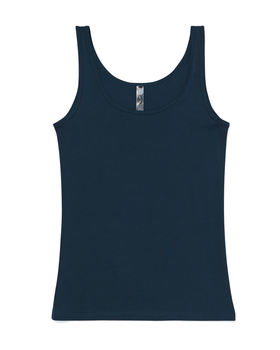 dameshemd donkerblauw XL - 19604035 - HEMA
