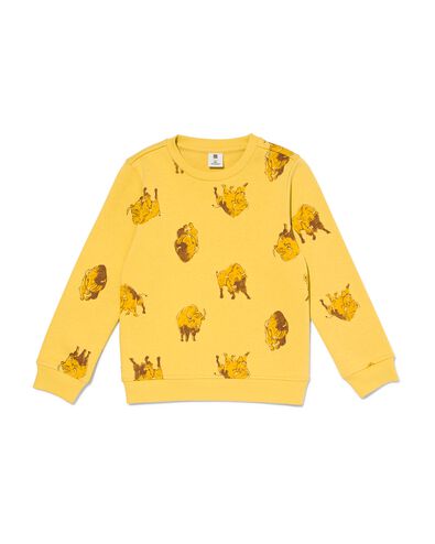 kinder sweater bizon geel 134/140 - 30770845 - HEMA